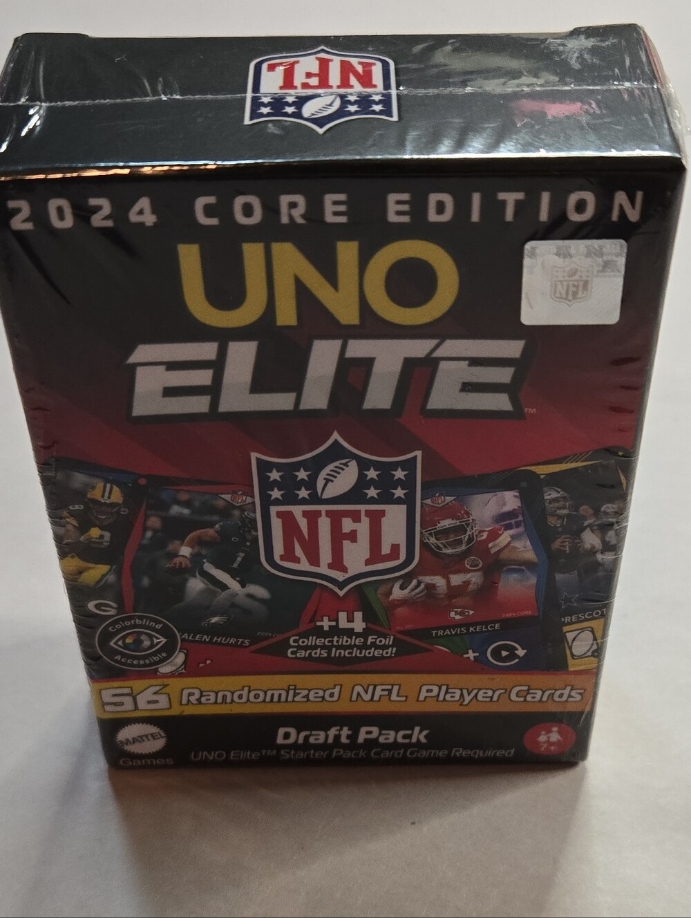 Mattel UNO Elite NFL Draft Pack - Black, Red, Gold